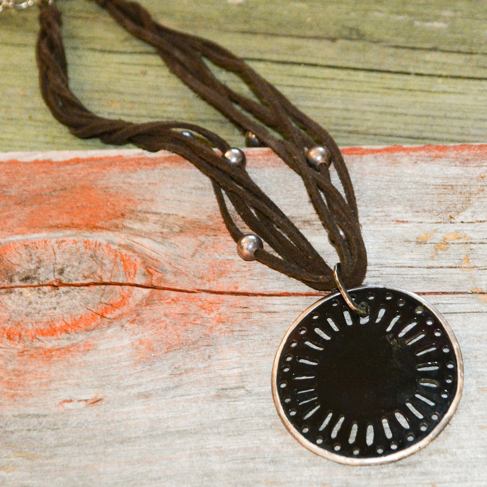 **SOLD** Silpada Brown Leather Necklace